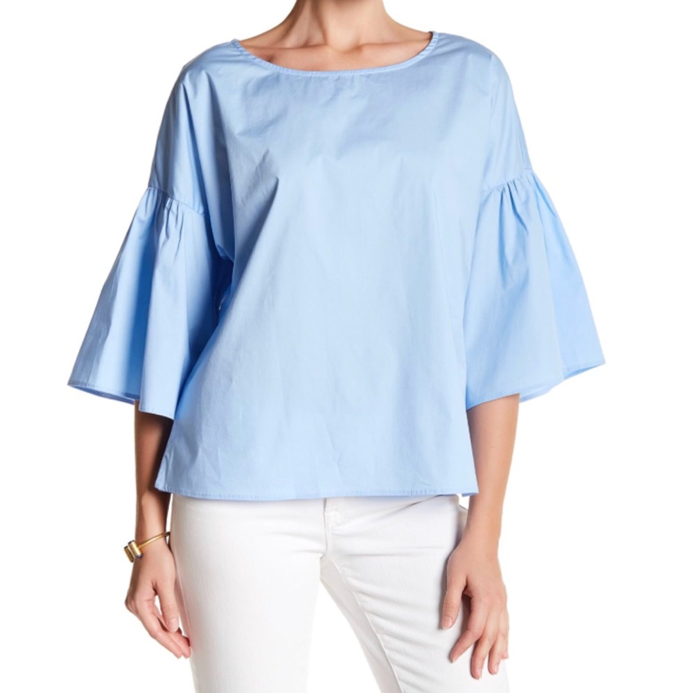 Vince Camuto Drop Shoulder Ruffle Sleeve Blouse XS